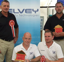 Back left to right: Mike Millard and Francois de Klerk, Multi Security. Front left to right:  Mark Alldred, Elvey Security Technologies and Clinton Millard, Multi Security